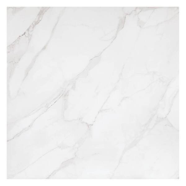 Porcelanato Marmorizado Polido Borda Reta Interno 90x90cm Mont Blanc Eliane